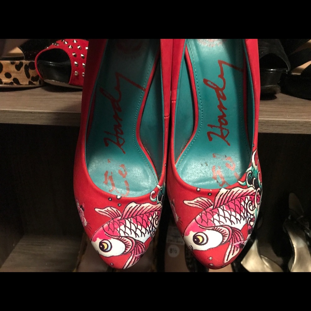 Ed Hardy Koi heels